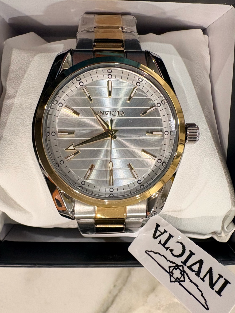 Invicta Men’s Two-Tone Silver and Gold Bracelet Watch